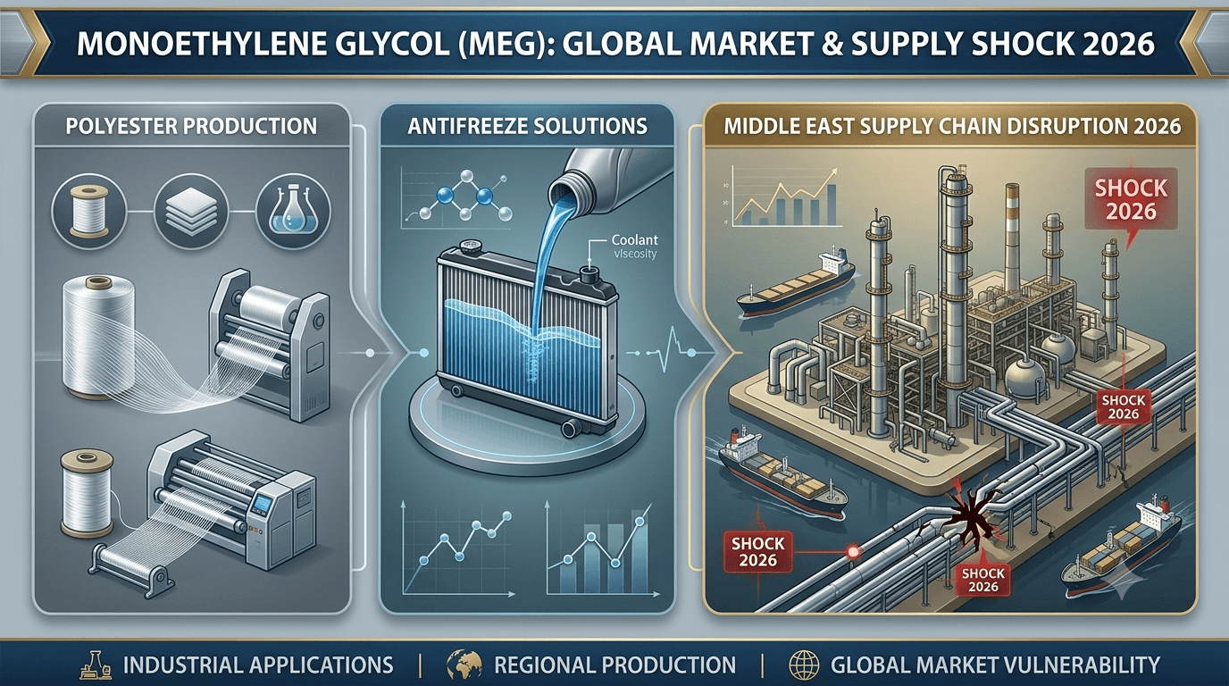 Monoethylene Glycol (MEG): Polyester, Antifreeze and the Middle East Supply Shock of 2026